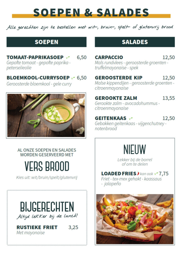 Brownies&downieS Zevenaar Menukaart