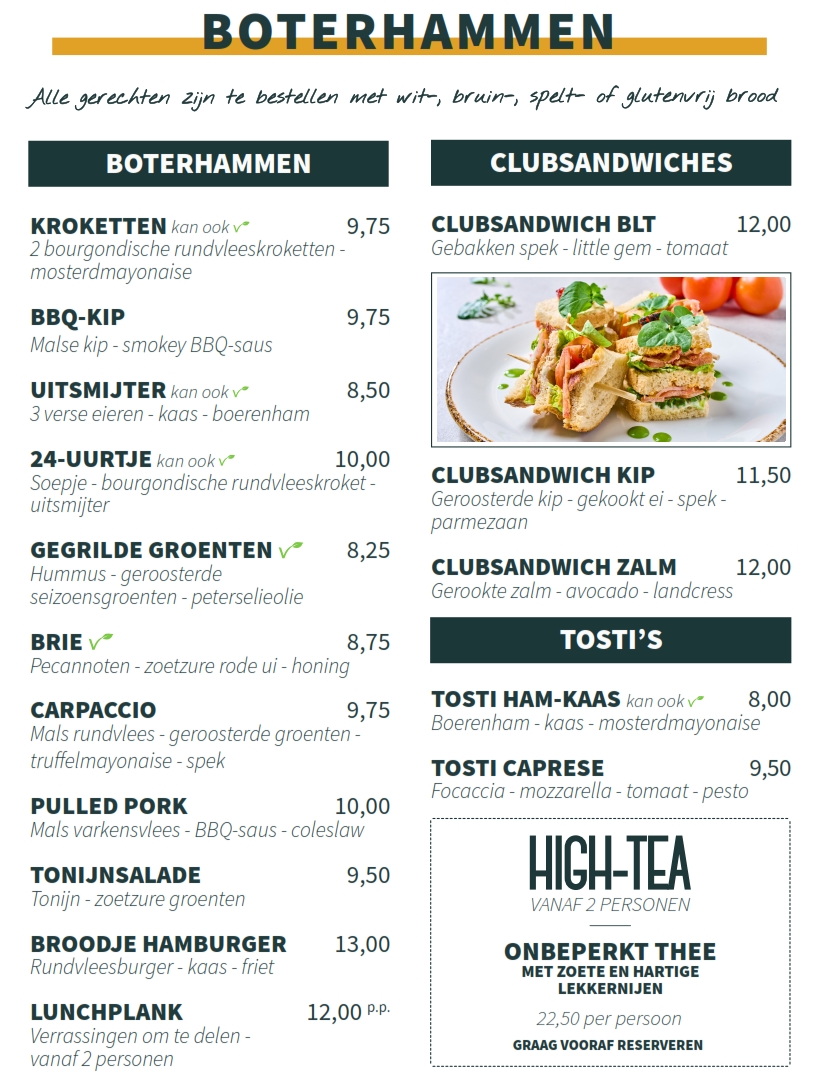 Brownies&downieS Zevenaar Menukaart