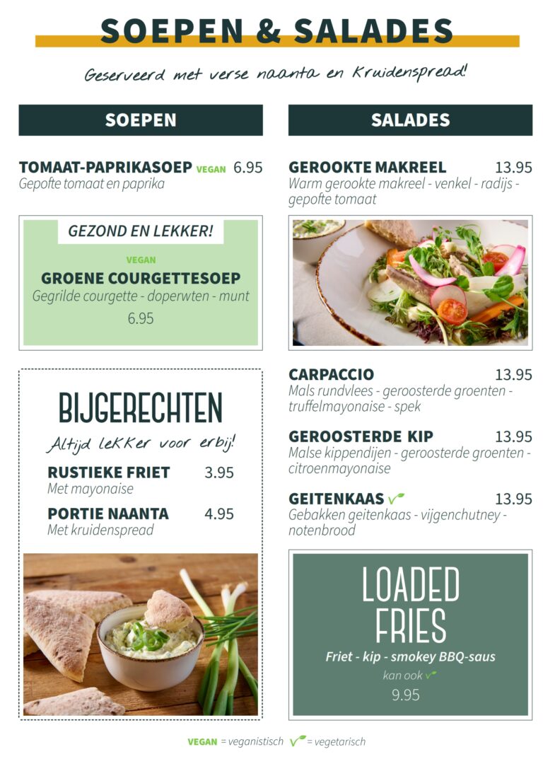 Brownies&downieS Zevenaar Menukaart