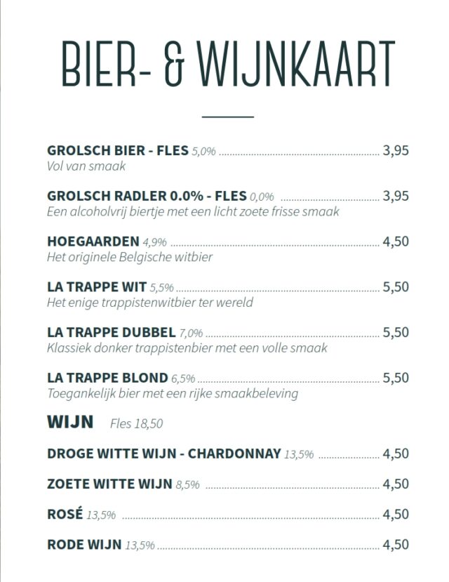 Brownies&downieS Zevenaar Menukaart