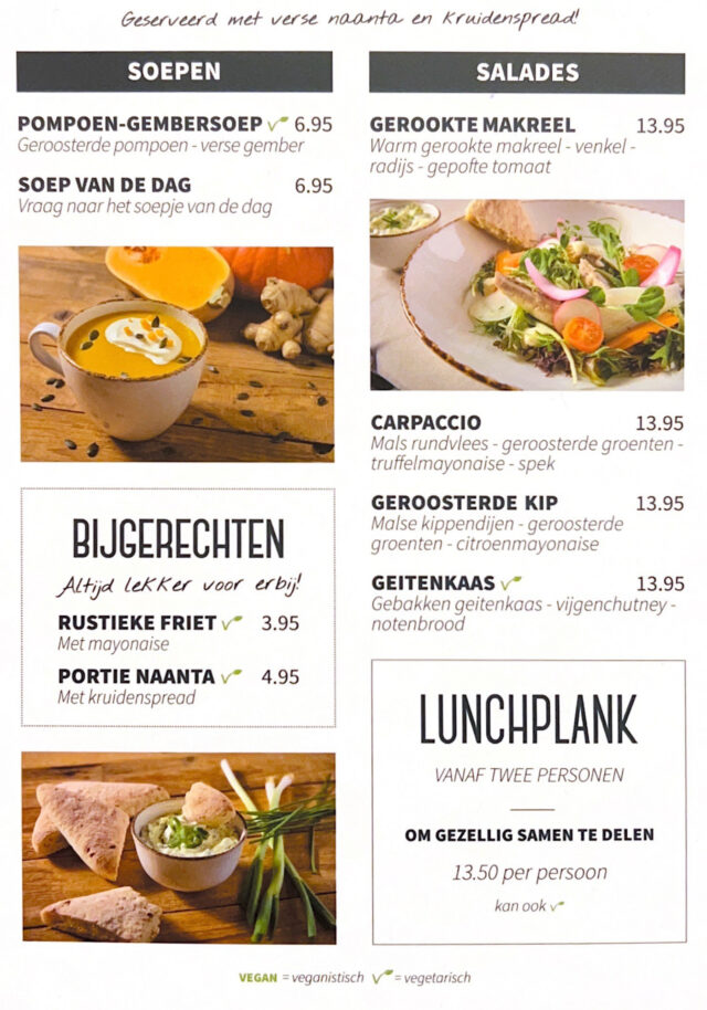 Menukaart Brownies&downieS Zevenaar